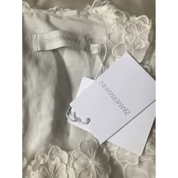 Zimmermann Linen  Lola crop top embroidered. - Picture 4 of 10